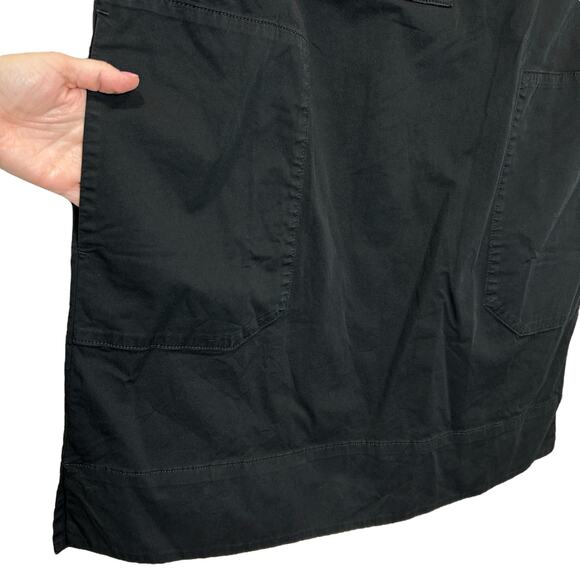Everlane The Easy Workwear Dress Black Organic Cotton Oversized Women Large NWOT - Picture 8 of 12